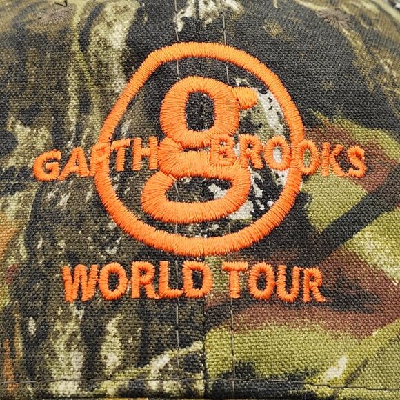 Garth Brooks World Tour Camo Embroidered Strapback Cap Hat Country Music - Picture 2 of 13